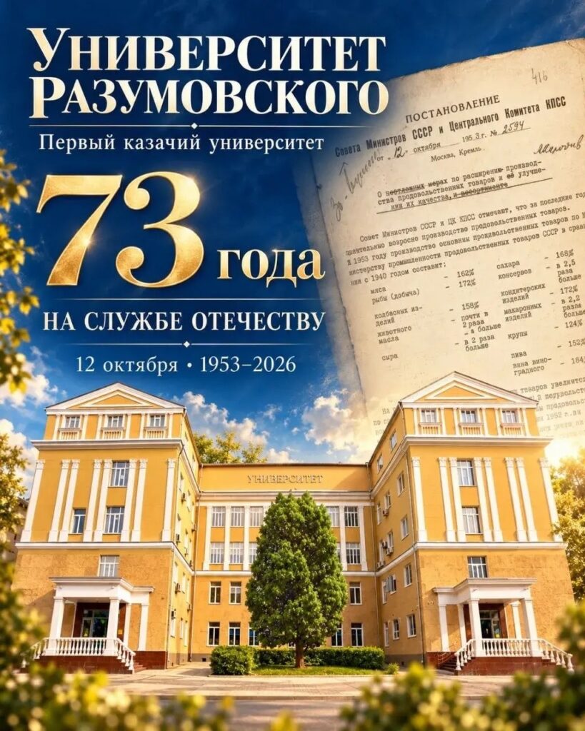 Университет Разумовского — 73 года на службе Отечеству!